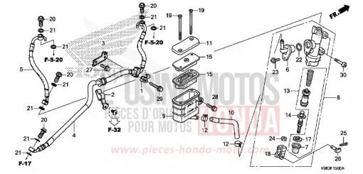 REAR BRAKE MASTER CYLINDER CBF125NAJ de 2018